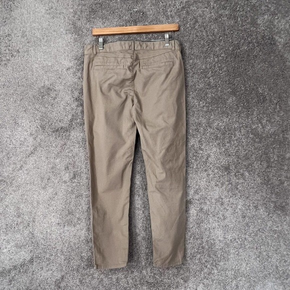 Gap Pants Womens Size 4 Khaki Skinny Ankle Zip Pockets Flat Front Cotton Casual - Picture 2 of 12